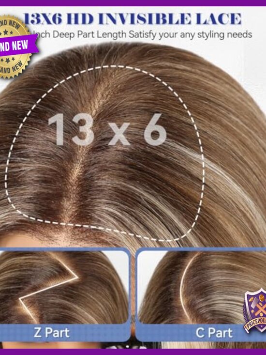 13x6 HD Lace Front Synthetic Wig 22 Inch Long Wavy Layered Glueless Daily Wear main image 5